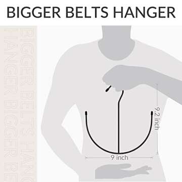 ZEDODIER Belt Hangers, Belt Rack Black Closet Accessories Organizers, Closet Organizer Hook Rack for Belt, Ties, Scarves, Camisoles, Hats, Bras, Shoes