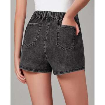 Luvamia Womens Mini Skort - High Waisted Black Skort for Concert Outfits - Vintage Style, Size 4/6