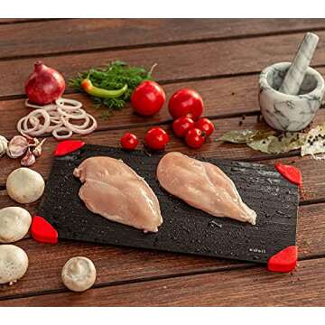 XWell Quick Defrosting Tray for Frozen Meat — Thawing Tray, Frozen Meat Defroster, Meat Defrosting Tray, Meat Thawing Board, Defrosting Board (Defrosting Tray for Frozen Meat with Silicone Corners)