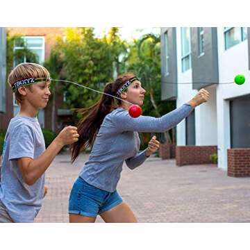 TEKXYZ Boxing Reflex Ball, 2 Difficulty Levels Boxing Ball with Headband, Perfect for Reaction, Agil...