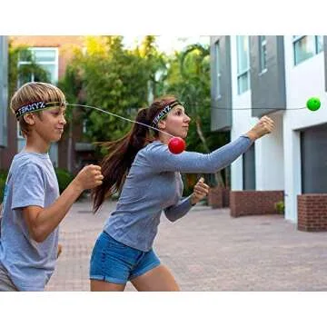 TEKXYZ Boxing Reflex Ball, 2 Difficulty Levels Boxing Ball with Headband, Perfect for Reaction, Agil...