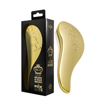 RICH by Rick Ross Luxury Beard & Hair Brush In Gold