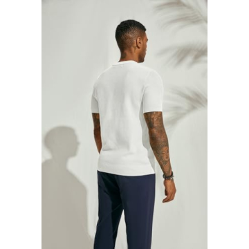 PJ PAUL JONES Mens White T Shirts Crew Neck Waffle Knit Tee Summer Classic Short Sleeve Casual Pullover Tops Mens T-Shirts L