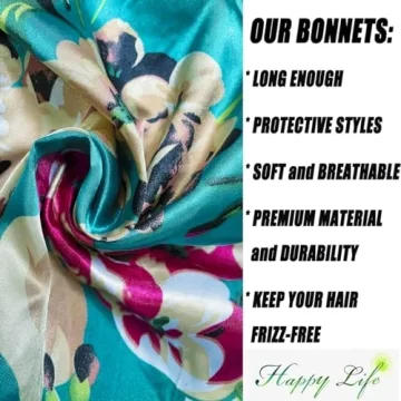Silk Bonnets Set for Women, Premium Satin Sleep Cap