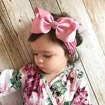 inSowni 12 Pack Big Bow Soft Nylon Headbands for Girls