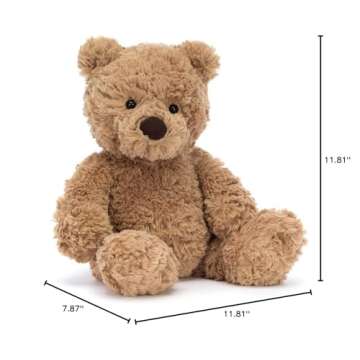 Jellycat Bumbly Bear Stuffed Animal, Small 11 inches | Teddy Bear Plush Toy | Classic Children's Gift