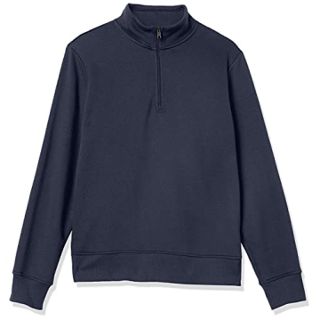 Amazon Essentials Men's Long-Sleeve Quarter-Zip Fleece Sweatshirt, Navy, Large