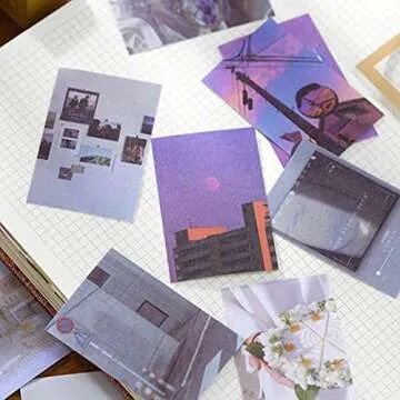 300 PCS Washi Stickers Set Vintage Plant Journal Stickers Sunset Scenery Sunny Blue Sky Sticker Book for Journaling DIY Decorative Stickers for Album Diary Notebook DIY Crafts and Arts