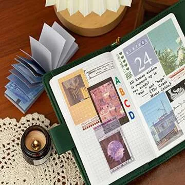 300 PCS Washi Stickers Set Vintage Plant Journal Stickers Sunset Scenery Sunny Blue Sky Sticker Book for Journaling DIY Decorative Stickers for Album Diary Notebook DIY Crafts and Arts