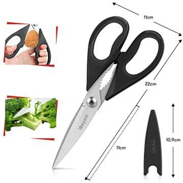 iBayam All Purpose Kitchen Shears - Sharp & Durable 2-Pack