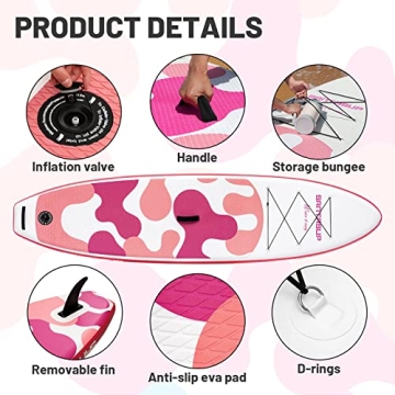 Santasup 10ft Inflatable Paddle Board for Water Sports