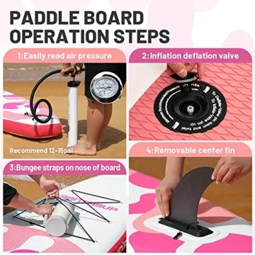 Santasup 10ft Inflatable Paddle Board for Water Sports