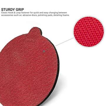 Glass Polish 6 inch (150mm) Flexible Hand Sanding Holder for 6 inch Hook & Loop Grip Abrasive Discs - GP15919