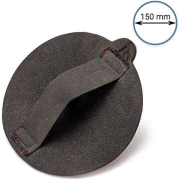Glass Polish 6 inch (150mm) Flexible Hand Sanding Holder for 6 inch Hook & Loop Grip Abrasive Discs - GP15919