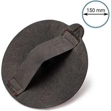 Glass Polish 6 inch (150mm) Flexible Hand Sanding Holder for 6 inch Hook & Loop Grip Abrasive Discs - GP15919