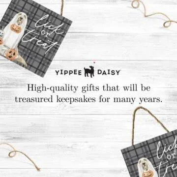 Lick or Treat Halloween Sign for Home Pumpkin Funny Trick or Treat Decorative String Sign Dog Lover Hanging Sign Rustic Plaque Door Hanger Front Porch Garden Kitchen Bathroom Farmhouse Wall Sign