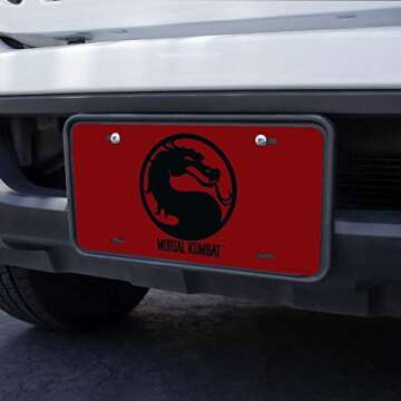 Mortal Kombat Metal Vanity Tag License Plate for Enthusiasts