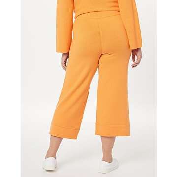 The Drop Women's Bernadette Pull-On Loose-Fit Cropped Sweater Pant
