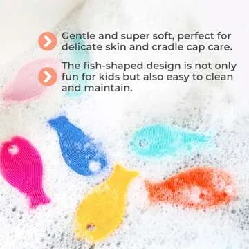 Innobaby Silicone Fish Bath Scrub for Gentle Baby Care