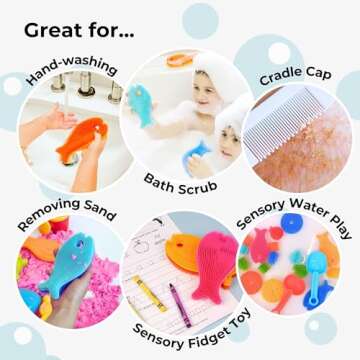 Innobaby Silicone Fish Bath Scrub for Gentle Baby Care