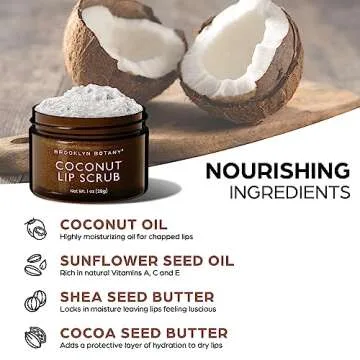 Brooklyn Botany Lip Scrub - Gentle Exfoliator for Hydrated Lips