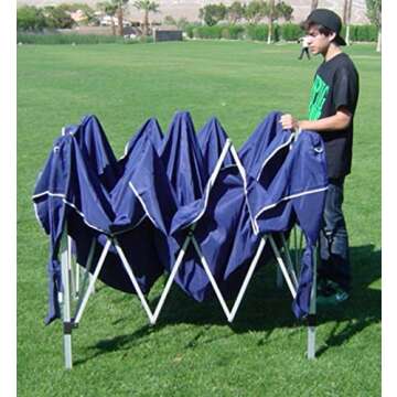 10 x 10 PALM SPRINGS EZ POP UP White Canopy Gazebo Tent with 4 Side Walls New