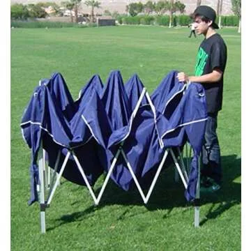 10 x 10 PALM SPRINGS EZ POP UP White Canopy Gazebo Tent with 4 Side Walls New