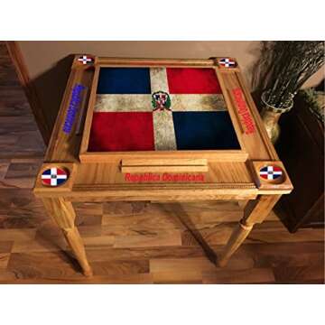 Dominican Republic Domino Table with the V full Flag -MVP