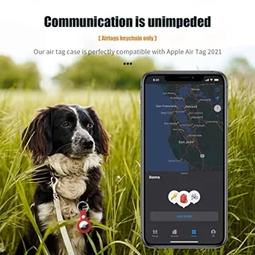 4 Pack Apple AirTag Keychain Holders - PU Leather Case