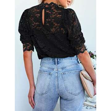 Elegant Dokotoo Summer Lace Blouse for Women