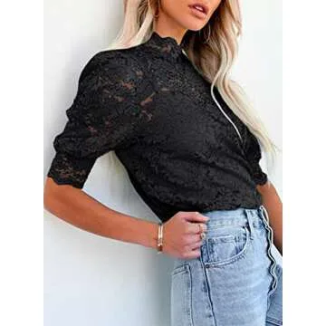 Elegant Dokotoo Summer Lace Blouse for Women