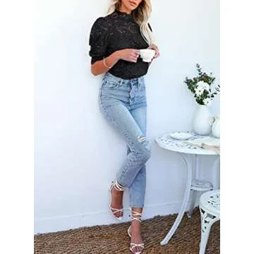 Elegant Dokotoo Summer Lace Blouse for Women