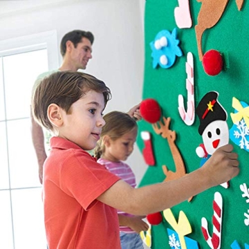 HBlife 3ft Felt Christmas Tree Interactive Kids Decor