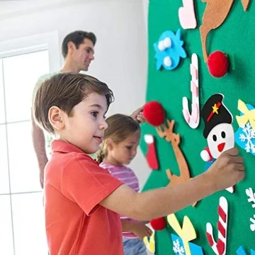 HBlife 3ft Felt Christmas Tree Interactive Kids Decor