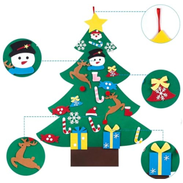 HBlife 3ft Felt Christmas Tree Interactive Kids Decor