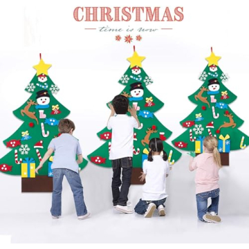 HBlife 3ft Felt Christmas Tree Interactive Kids Decor