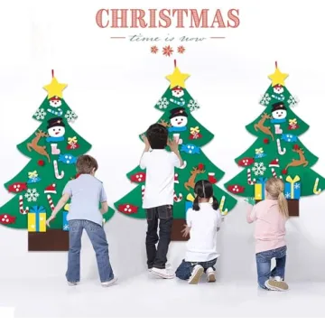 HBlife 3ft Felt Christmas Tree Interactive Kids Decor