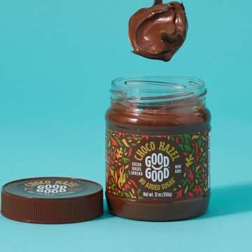 GOOD GOOD No Added Sugar Belgian Choco Hazel Spread - Chocolate Spread with Natural Sweeteners - Gluten Free - Vegetarian Friendly - 12oz / 350g (Pack of 1)