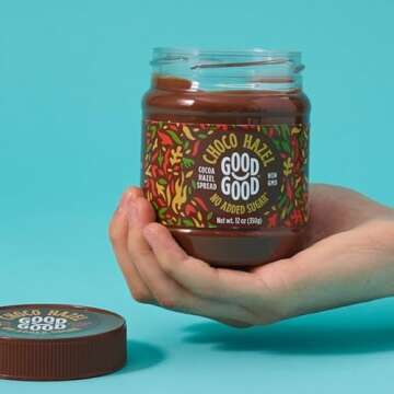 GOOD GOOD No Added Sugar Belgian Choco Hazel Spread - Chocolate Spread with Natural Sweeteners - Gluten Free - Vegetarian Friendly - 12oz / 350g (Pack of 1)