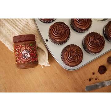 GOOD GOOD No Added Sugar Belgian Choco Hazel Spread - Chocolate Spread with Natural Sweeteners - Gluten Free - Vegetarian Friendly - 12oz / 350g (Pack of 1)