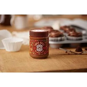 GOOD GOOD No Added Sugar Belgian Choco Hazel Spread - Chocolate Spread with Natural Sweeteners - Gluten Free - Vegetarian Friendly - 12oz / 350g (Pack of 1)