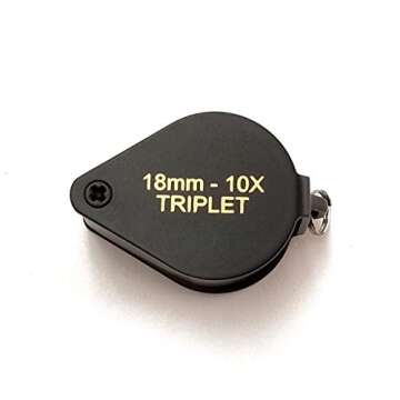 Unknown Loupe 10x Oval Hasting Triplet for Precision Viewing