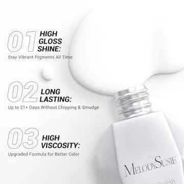 MelodySusie Thick White Gel Nail Polish for Easy Application