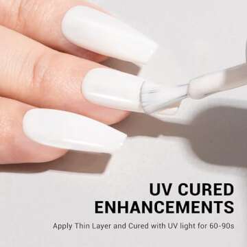 MelodySusie Thick White Gel Nail Polish,15ML Snow White Color Soak Off UV LED White Gel Polish Christmas Gift for Women Nail Art Manicure Salon DIY Nail Design Decoration at Home-479