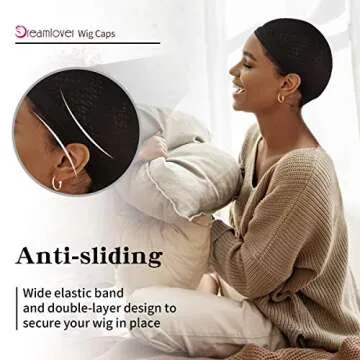 Dreamlover Black Wig Cap - Comfortable & Secure Fit