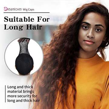 Dreamlover Black Wig Cap - Comfortable & Secure Fit