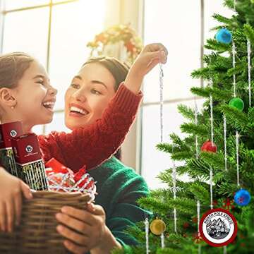 Twisted Clear Glass Icicle Christmas Ornaments Set of 24