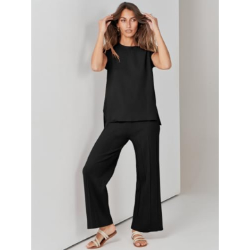 ANRABESS Women 2-Piece Lounge Set Trendy Comfortable Outfit