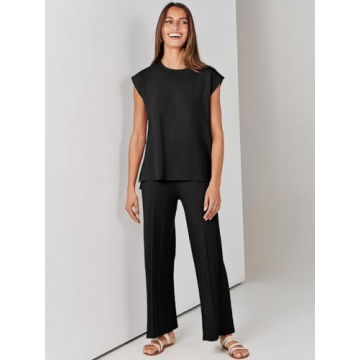 ANRABESS Women 2-Piece Lounge Set Trendy Comfortable Outfit