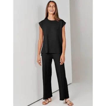 ANRABESS Women 2-Piece Lounge Set Trendy Comfortable Outfit